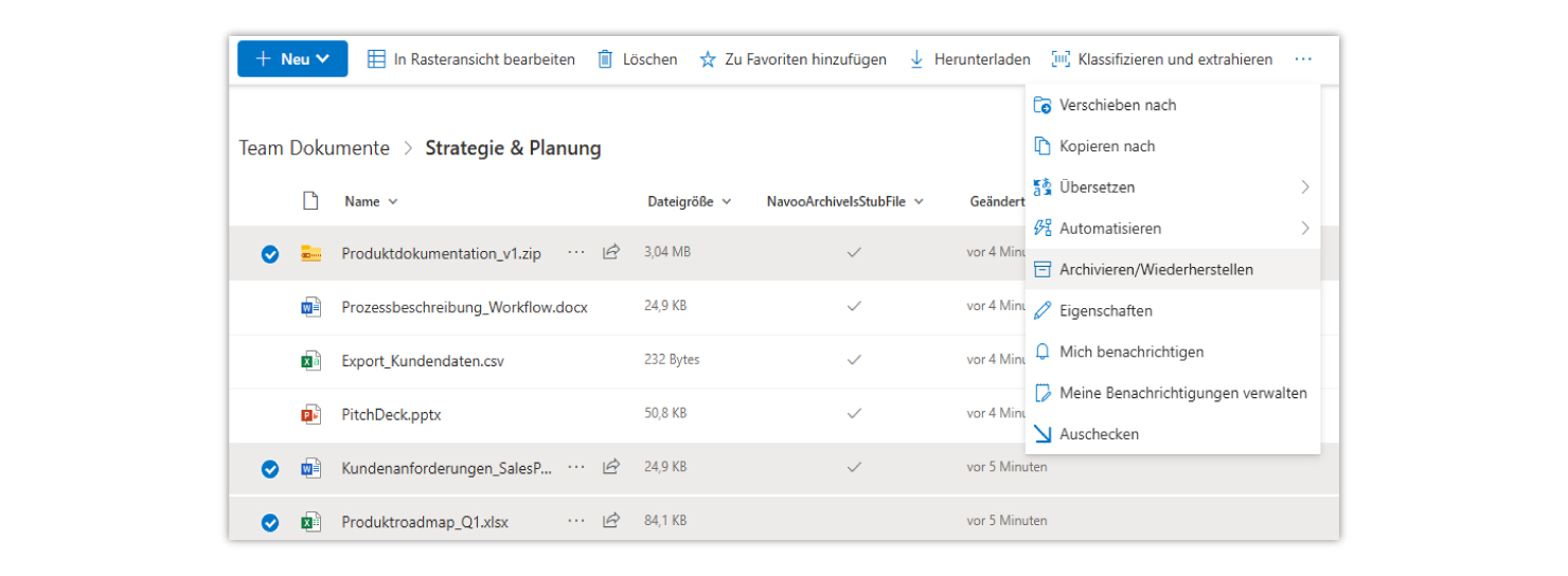 NAVOO_Smart-Archive_SharePoint structures NAVOO_Smart-Archive_SharePoint structures